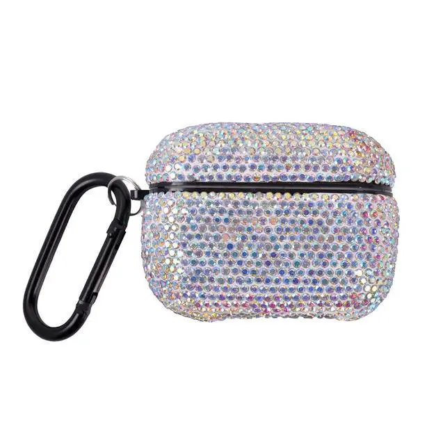 Alt view image 3 of 5 - for AirPods Pro 3 Case Cover (2025), Glitter Sparkle Bling Hard Shell with Metal Lanyard, Compatible with AirPods Pro 3rd Generation Charging Case, Shockproof Protective Case (Multicolored)
