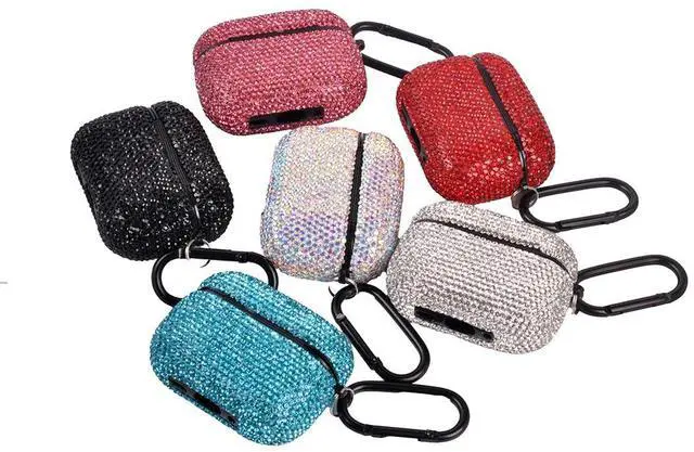 Alt view image 4 of 4 - for AirPods Pro 3 Case Cover (2025), Glitter Sparkle Bling Hard Shell with Metal Lanyard, Compatible with AirPods Pro 3rd Generation Charging Case, Shockproof Protective Case (Rose)
