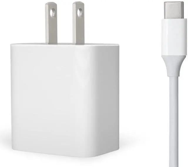 Main image of 30W USB-C Fast Charger and Cable Compatible with Samsung Products, Samsung Phones, Tablets and Other USB-C Devices White (6-Foot, 1-Pack)