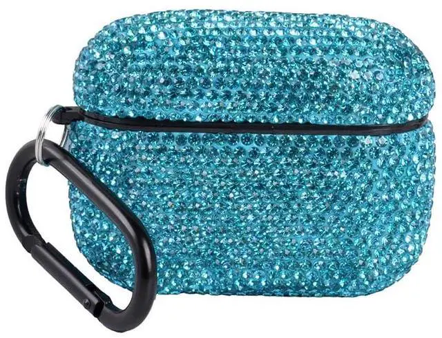 Main image of for AirPods Pro 3 Case Cover (2025), Glitter Sparkle Bling Hard Shell with Metal Lanyard, Compatible with AirPods Pro 3rd Generation Charging Case, Shockproof Protective Case (Azure)