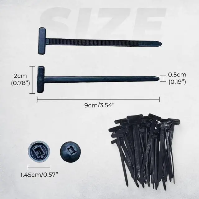 Alt view image 2 of 7 - 2026 Upgraded Nylon Universal Cable Tie Buckle, Cars Heavy Duty Self-Locking Nylon Zip Ties Holder, New Multifunctional Cable Tie Buckle for Car (50)