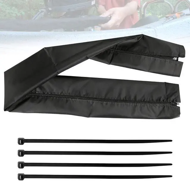 Main image of 48 Inch Zippered Rigging Sleeve, Heavy Duty 600D Waterproof | Marine Cable Organizer for Trolling Motor, Control Cables, Fuel Lines & Wires, Black with Cable Tie