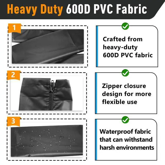 Alt view image 4 of 7 - 48 Inch Zippered Rigging Sleeve, Heavy Duty 600D Waterproof | Marine Cable Organizer for Trolling Motor, Control Cables, Fuel Lines & Wires, Black with Cable Tie