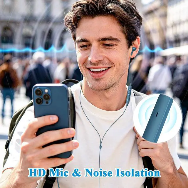 Alt view image 3 of 6 - MFi-Certified Lighting Earbuds for iPhone 14 13 12 Pro Max Lakeblue | Magnetic Ear Buds Earphones Built-in Mic Volume Control Wired Headphones for iPhone 14 Plus 13 Pro 11 Pro Max XS XR 8 7 Plus