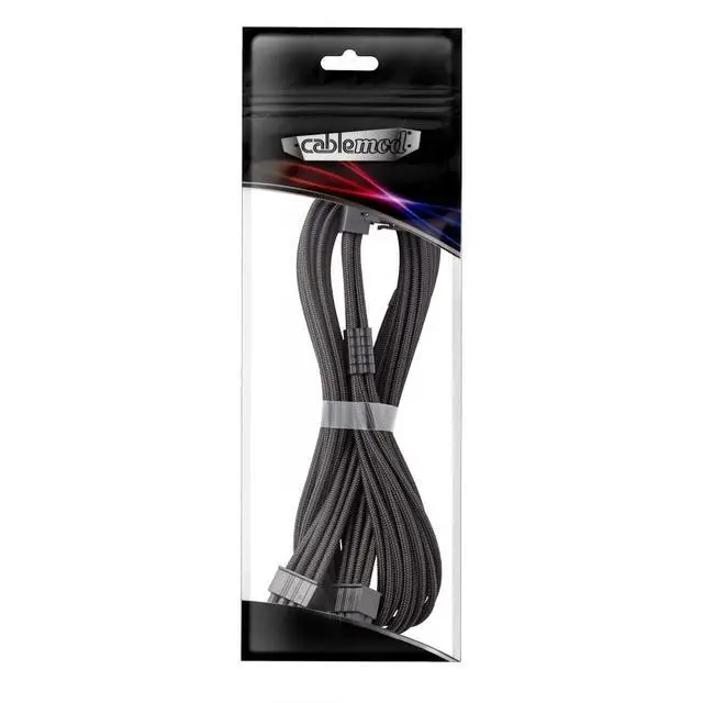 Alt view image 4 of 4 - E-Series Pro ModFlex Sleeved 12V-2x6 12VHPWR 90° StealthSense PCIe Cable for EVGA G/G+ / P/P+ / T - Variant B (Black, 16-pin to Dual 8-pin, 60cm)