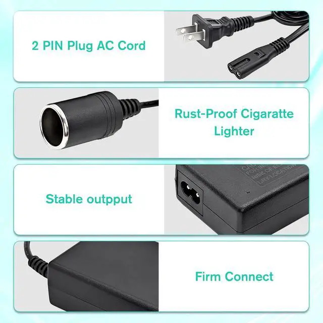 Alt view image 3 of 6 - 12V Adapter for Igloo Iceless Kool Mate Cool Chill Thermoelectric Coolers | Replacement Converter Supply Charger Cord for Igloo Iceless Thermoelectric Coolers PSU