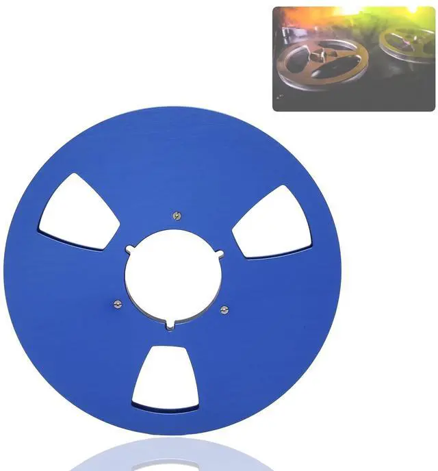 Main image of 1/4 inch 10.5 Inch Empty Tape Reel for Reel to Reel Tapes, Blue | with 3 Hole NAB Flange, Universal Reelto Reel Recorder Part