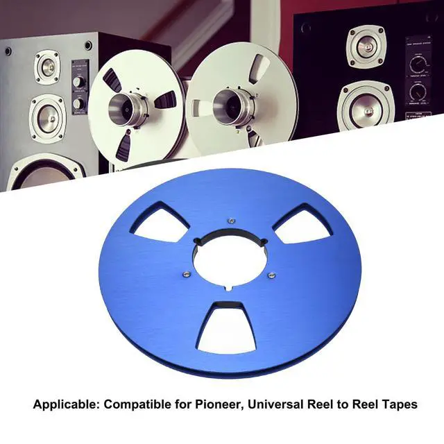 Alt view image 5 of 7 - 1/4 inch 10.5 Inch Empty Tape Reel for Reel to Reel Tapes, Blue | with 3 Hole NAB Flange, Universal Reelto Reel Recorder Part