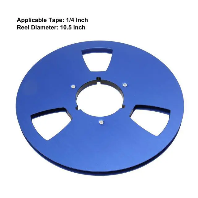 Alt view image 6 of 7 - 1/4 inch 10.5 Inch Empty Tape Reel for Reel to Reel Tapes, Blue | with 3 Hole NAB Flange, Universal Reelto Reel Recorder Part