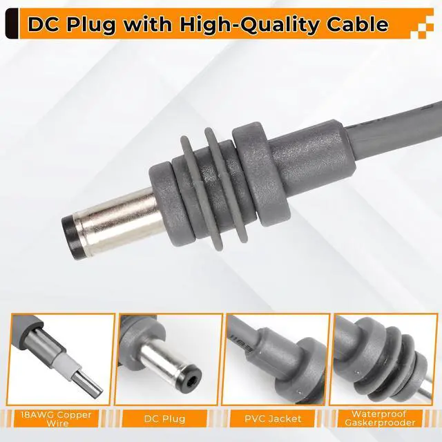 Alt view image 4 of 6 - DC Converter 10-36V to 57V 4.5A Step Up Adapter with Power Cord Compatible with Starlink Gen 3 for RV Outdoor Router