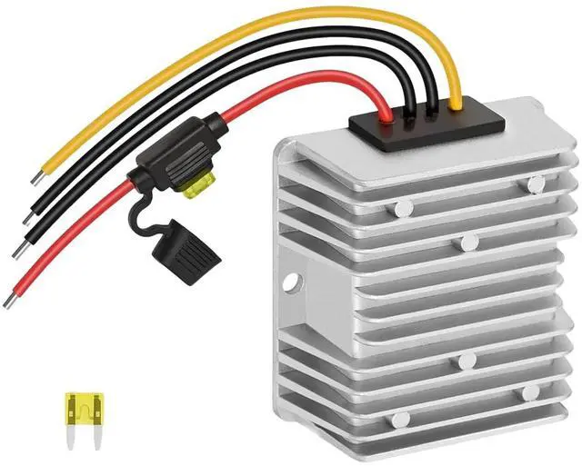 Main image of DC-DC 36V/48V to 12V 20A 240W Golf Cart Step-Down Converter,Voltage Regulator, Reducer, Waterproof Transformer with Fuse