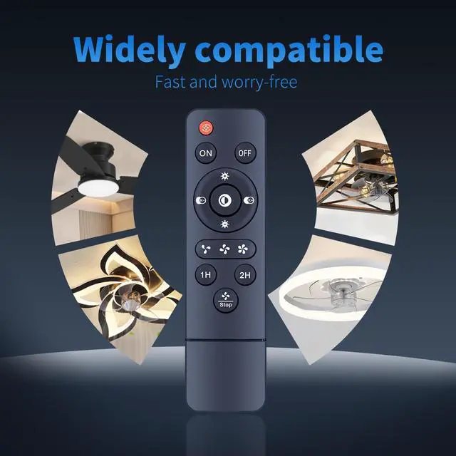 Alt view image 2 of 7 - Replace Remote for TFCFL/Asyko/Mpayel/EINRZi B7810/B7801 Ceiling Fan | Easy pairing,Responsive control,for YB-460