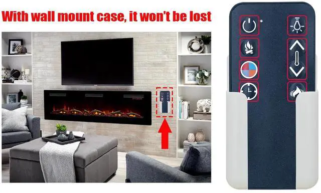 Alt view image 3 of 7 - Replacement Remote Control for Real Flame Electric Fireplace 4199,5950,13051E,13051E-WSTC,4020E,4020E-BNE,4020E-DW,4020E-BLK,7760E,7760E-W,5010E,5010E-W,5010E-GRY,5010E-DW,G1200E,G1200E-W,G1200E-DW