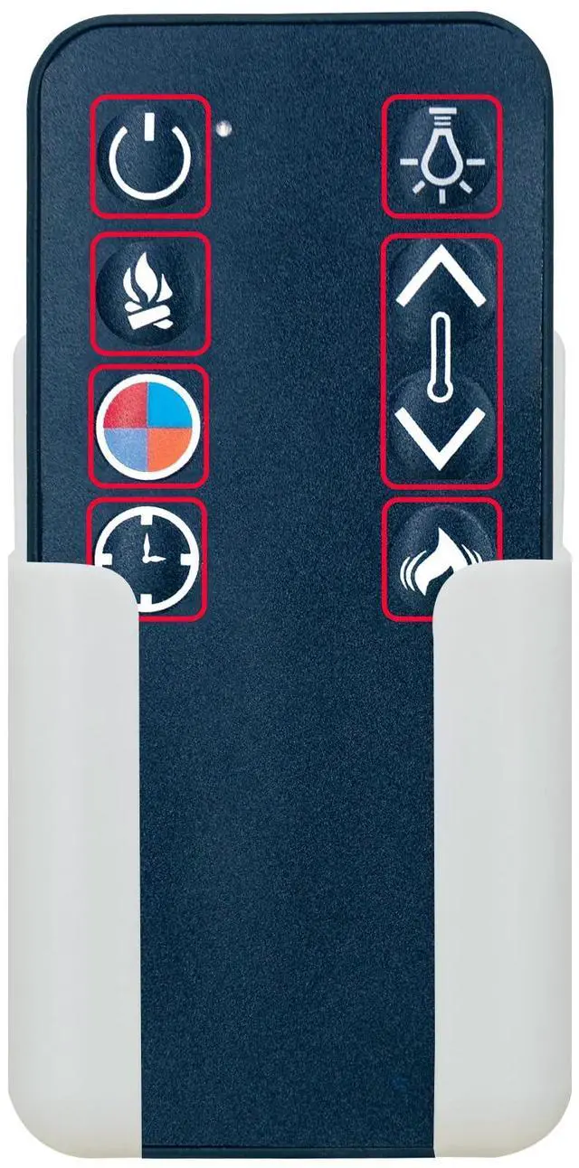 Alt view image 2 of 7 - Replacement Remote Control for Real Flame Electric Fireplace 4199,5950,13051E,13051E-WSTC,4020E,4020E-BNE,4020E-DW,4020E-BLK,7760E,7760E-W,5010E,5010E-W,5010E-GRY,5010E-DW,G1200E,G1200E-W,G1200E-DW