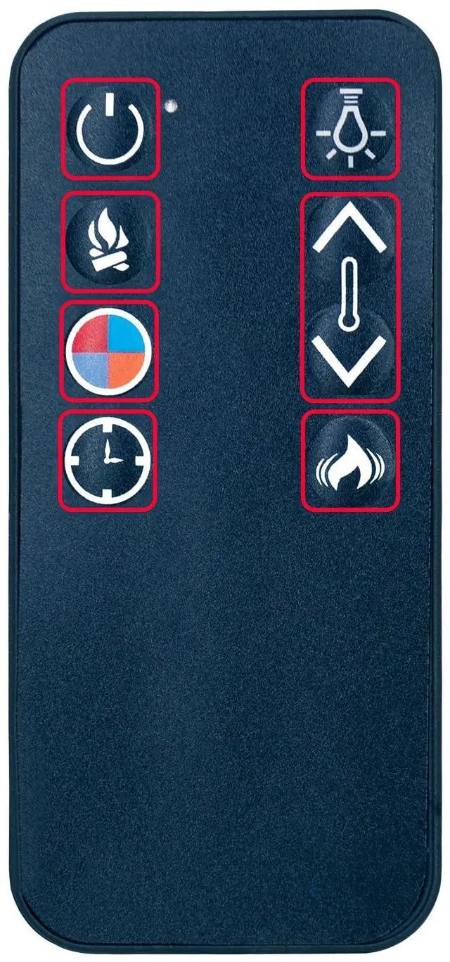 Alt view image 6 of 7 - Replacement Remote Control for Real Flame Electric Fireplace 4199,5950,13051E,13051E-WSTC,4020E,4020E-BNE,4020E-DW,4020E-BLK,7760E,7760E-W,5010E,5010E-W,5010E-GRY,5010E-DW,G1200E,G1200E-W,G1200E-DW