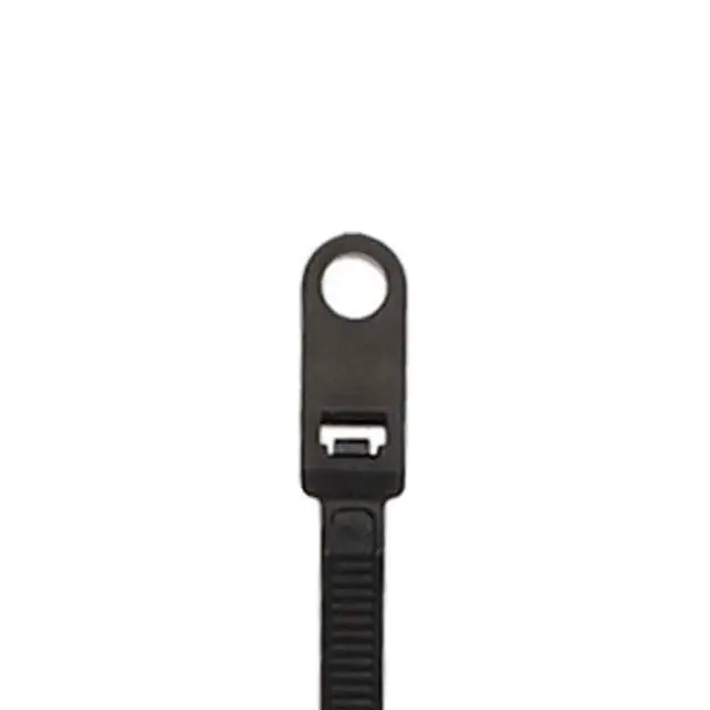 Alt view image 2 of 3 - BMCT11 Black Mount Cable Tie 11-Inch, 50-Pound (100-Pack) | Screw-down wire wraps anchor harnesses to panels, 50 pound rated, secures and bundles cords, car audio and 12 volt use