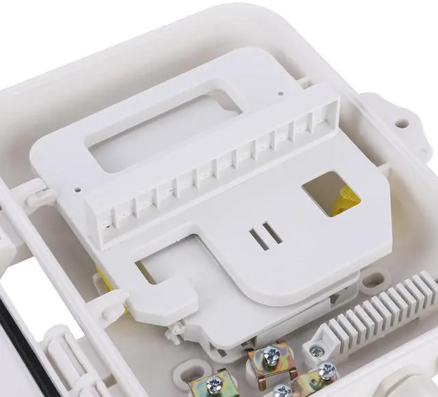 Alt view image 5 of 7 - 12 Core Fiber Distribution Box, ABS Plastic FTTH Fiber Distribution Box-12 Port Fiber Optic Terminal Junction Splitter Box for Ourdoor/Indoor with LC Fiber Cable Coupler