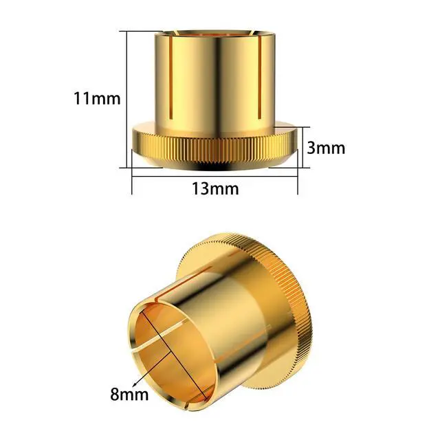 Alt view image 2 of 6 - Audiocrast 10x RCA Caps, Gold Plated Copper RCA Protective Caps RCA Noise Stopper HiFi RCA Dust Caps Protective Covers for RCA Chassis RCA Sockets RCA Plug Jacks to Prevent Dirt, RF, RFI, EMI