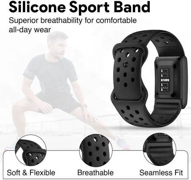 Alt view image 2 of 6 - Whoop 5.0 Compatible Silicone Strap Adjustable Sport-Inspired Band, Breathable & Lightweight Replacement Wristband for Men & Women