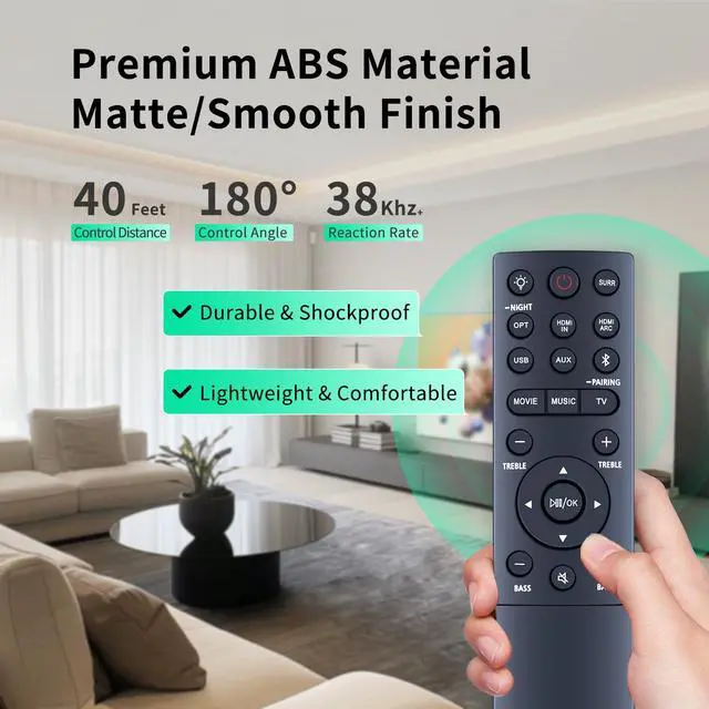 Alt view image 5 of 7 - New Soundbar Remote Control Replacement for TCL TS8132 Alto 8+ 3.1.2 Channel TS8212 TS8212-NA Alto 8+ 2.1.2 Channel Dolby Atmos Sound Bar and TS8111 TS8111-NA Alto 8i 2.1 Channel Dolby Atmos Sound Bar