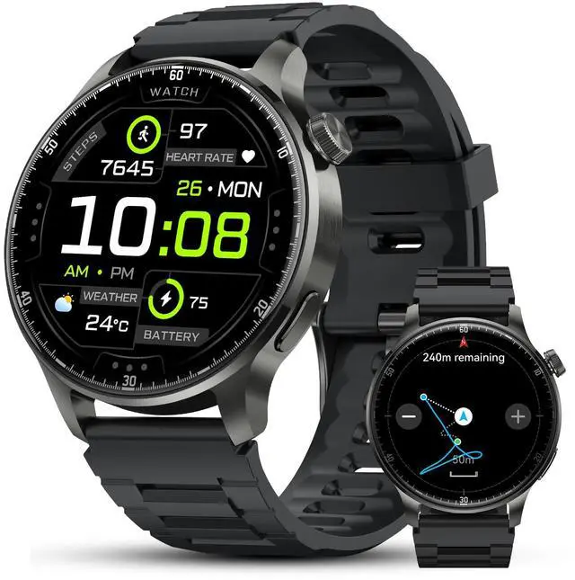 Main image of Smart Watches for Men Women with GPS (Answer/Make Calls), 1.52" AMOLED Smartwatch, 170+ Sport Modes Step Counter Fitness Activity Tracker with Sleep Stress Monitor, for Android iPhones