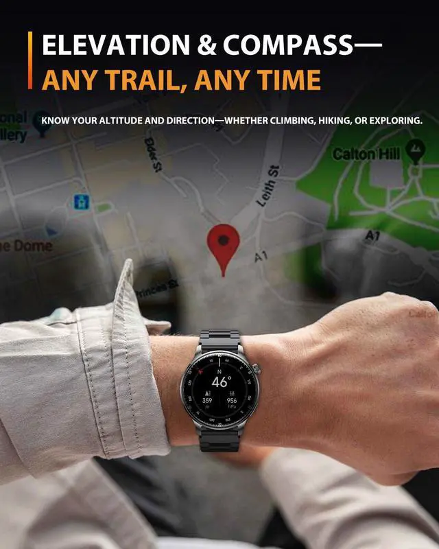 Alt view image 3 of 7 - Smart Watches for Men Women with GPS (Answer/Make Calls), 1.52" AMOLED Smartwatch, 170+ Sport Modes Step Counter Fitness Activity Tracker with Sleep Stress Monitor, for Android iPhones