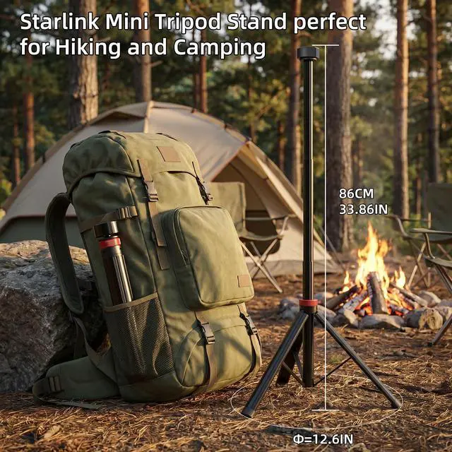 Alt view image 4 of 6 - Starlink Mini Tripod Stand Adjustable Height 2.8FT for Travel and Camping