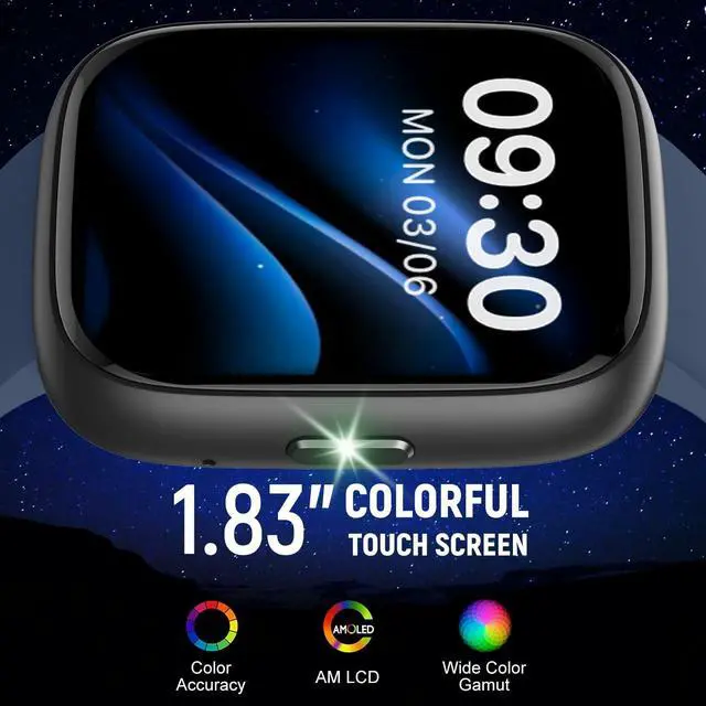 Alt view image 2 of 6 - Smart Watch (Answer/Make Call) for iPhone&Android, 1.83" Smartwatches with Sleep Monitor Heart Rate Activity Tracking, IP68 Waterproof, Fitness Tracker 100+Sport, Reloj Inteligente 30 Day+Battery Life