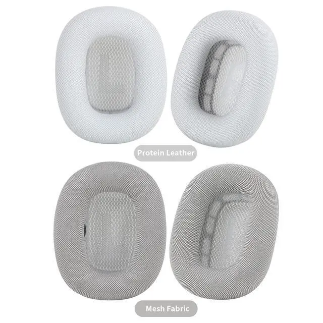 Alt view image 6 of 6 - Replacement Ear Cushions for AirPods Max 1 Over-Ear Headphones,Mesh Fabric Covered Earpads with Memory Foam and Magnet (Silver)