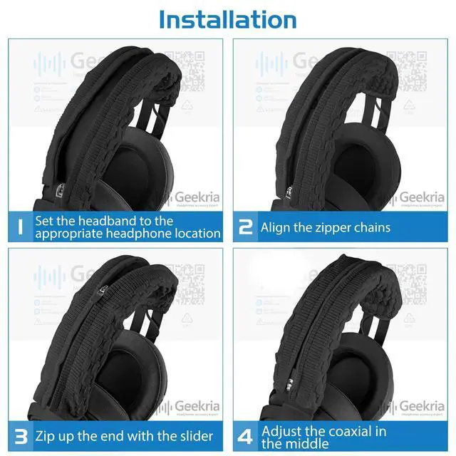 Alt view image 5 of 6 - Flex Fabric Headband Cover Compatible with Razer Kraken ProV2/ 7.1V2/ Ultimate/Tournament Edition Headphones, Replacement Repair Part, Easy DIY Installation (Black)