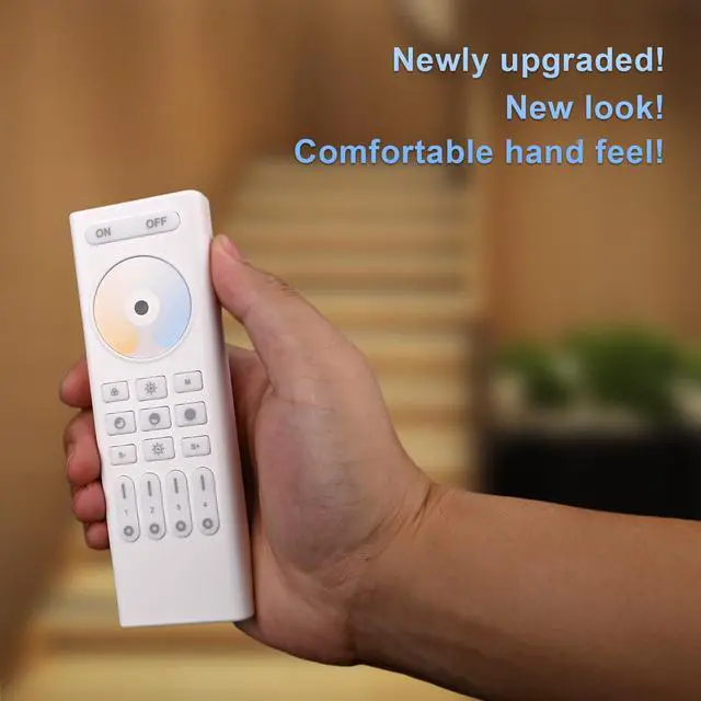 Alt view image 6 of 6 - CCT Dual White RC02RF RF Remote 2.4G 4-Zone for CCT LED Strip Controller | Touch Remote Panel Supports Dual White CCT Adjustment CCT LED Strip Controller Work with WB5 LM052 LM053 C02W C02Z C02RF