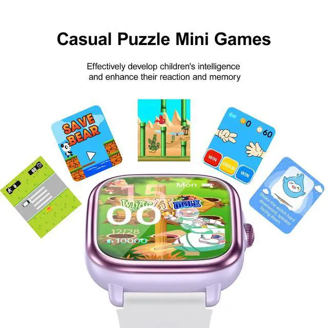 Alt view image 5 of 7 - Kids Smart Watch, 1.83 Inch HD Screen, Heart Rate Tracking, Sleep Monitor, 20+ Sports Modes, Built-in Music Player, Flashlight, Learning Apps & Educational Mini Games, Gift for Boys Girls Ages 3-12