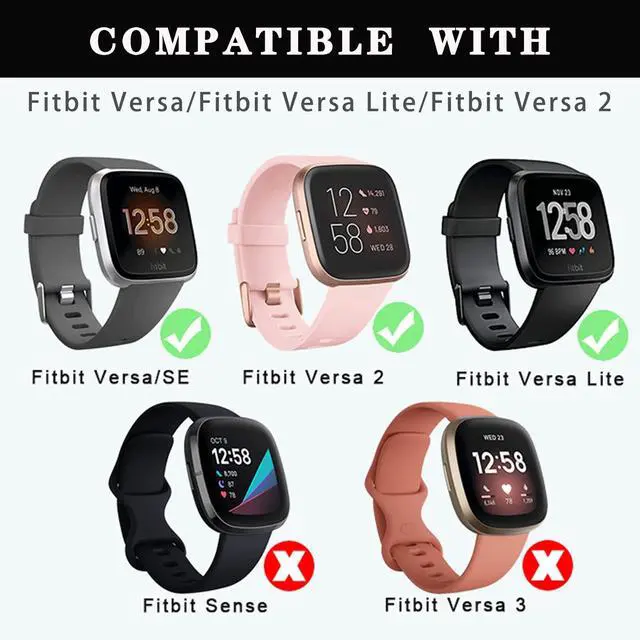 Alt view image 2 of 6 - 4 Pack Elastic Bands Compatible With Fitbit Versa & Versa 2 Wristbands - Soft Loop Nylon Adjustable Stretchy Replacement Straps for Women & Men