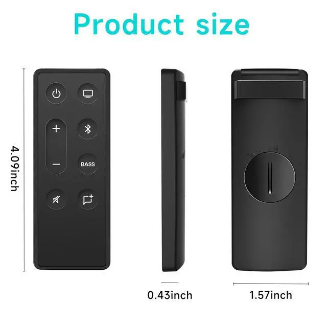 Alt view image 4 of 7 - Replacement Remote Compatible with Bose Solo 5 10 15 Series II Soundbar IR Control TV Speaker TV Sound System, No Pairing, Just Add CR2032 Coin Cell