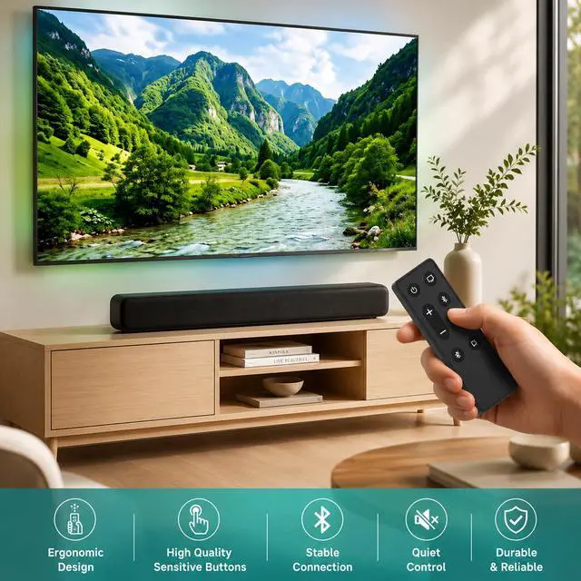 Alt view image 7 of 7 - Replacement Remote Compatible with Bose Solo 5 10 15 Series II Soundbar IR Control TV Speaker TV Sound System, No Pairing, Just Add CR2032 Coin Cell