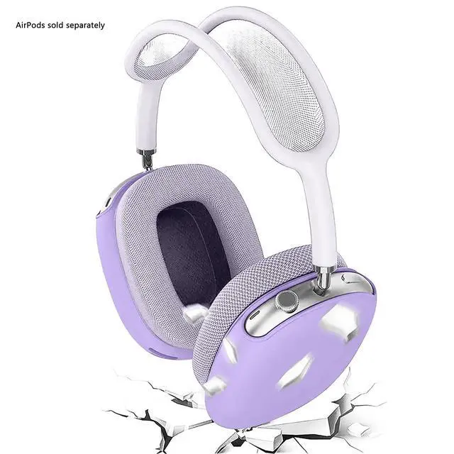 Alt view image 6 of 7 - SaharaCase - Liquid Silicone Cover Case for AirPods Max, Purple Orchid, (HP00183)