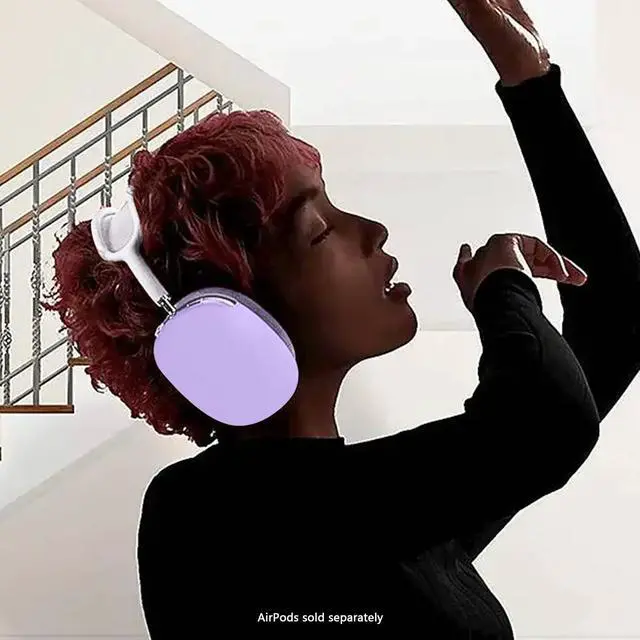 Alt view image 7 of 7 - SaharaCase - Liquid Silicone Cover Case for AirPods Max, Purple Orchid, (HP00183)