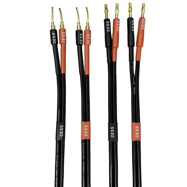 Alt view image 3 of 6 - Braided-Type Pin Plug to 4mm Standard-Type Banana Plug Cable, 3 FT