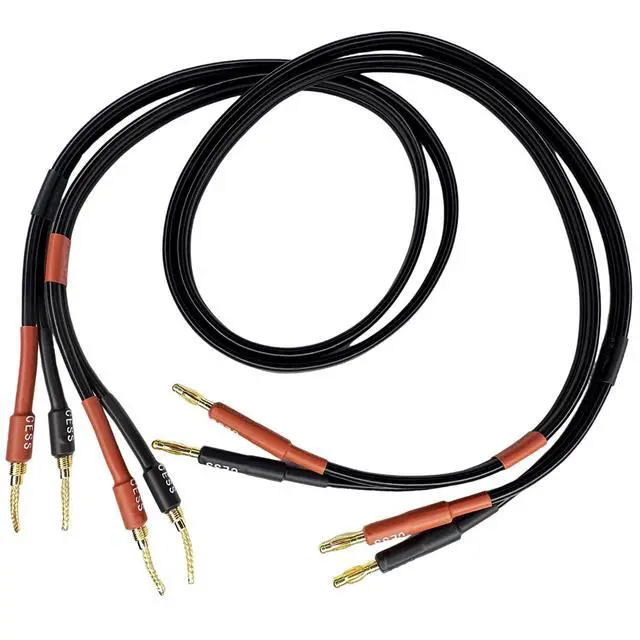 Alt view image 5 of 6 - Braided-Type Pin Plug to 4mm Standard-Type Banana Plug Cable, 3 FT