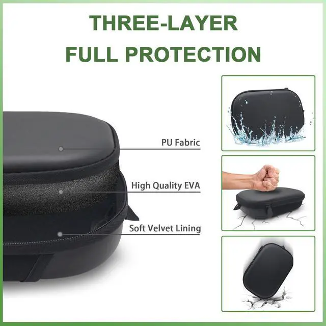 Alt view image 5 of 7 - Headphone Headset Hard Case Compatible with Bose QuietComfort QC Ultra QC45 QC35 QC25 QC15 QCSE, Wireless Noise-canceling Headphone case with Cable Storage,Travel Storage Bag