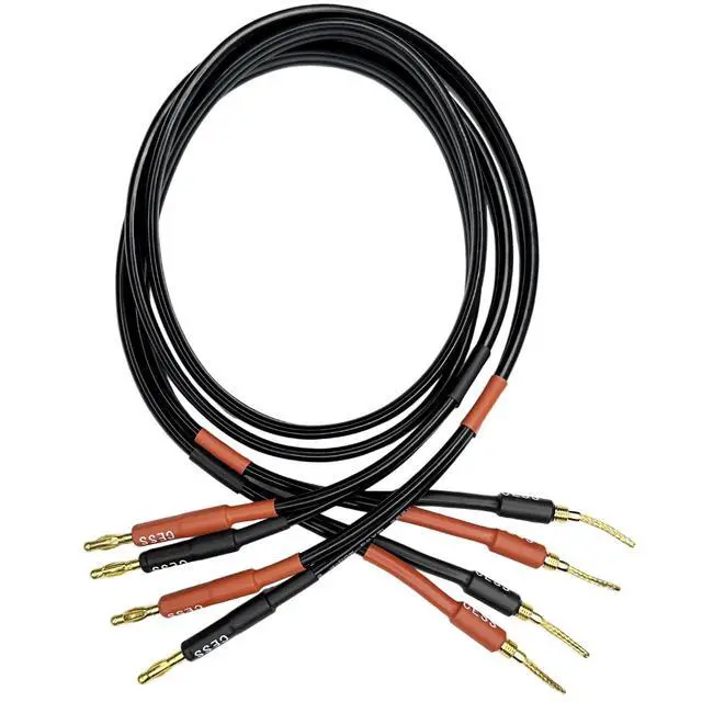 Alt view image 6 of 6 - Braided-Type Pin Plug to 4mm Standard-Type Banana Plug Cable, 3 FT