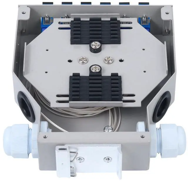 Alt view image 7 of 7 - SC-UPC 6 Simplex 6 Port DIN Rail SM Fiber Optic Enclosure ODF (Includes Pigtail and 6PC Coupler)