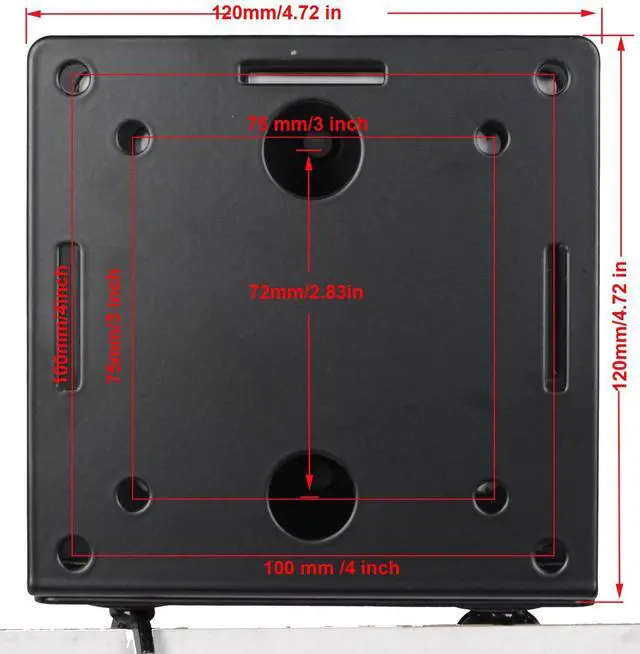 Alt view image 5 of 7 - Adjustable Small Device Wall-Mounted Bracket for Cable Box Digital TV Media Players Game Consoles MTC02B 1QJ
