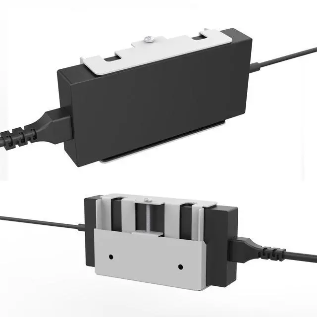 Alt view image 4 of 7 - All-Metal Adjustable Width Power Strip/Laptop Chargers Holder Mount - Under Desk or Wall Mountable Universal Organizer for Power Strips, Laptop Chargers & Cable Management (Large)