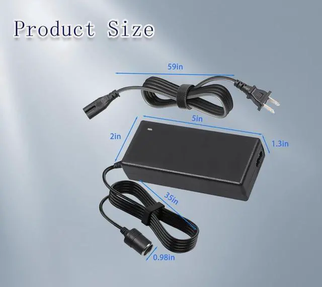 Alt view image 2 of 5 - 12V 110V AC Power Converter for Iceless Thermoelectric Coolers | Power Supply Cord Compatible with Igloo Iceless Kool Mate Cool Chill Thermoelectric Coolers