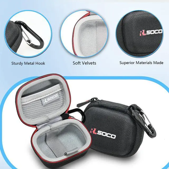Alt view image 3 of 7 - Carrying Case for Status Audio Between 3ANC Onyx Bone Earbuds (Case Only) | Hard Protective Case Cover with Carabiner for Status Audio Between 3ANC Onyx / Bone True Noise Cancelling Wireless Earbuds