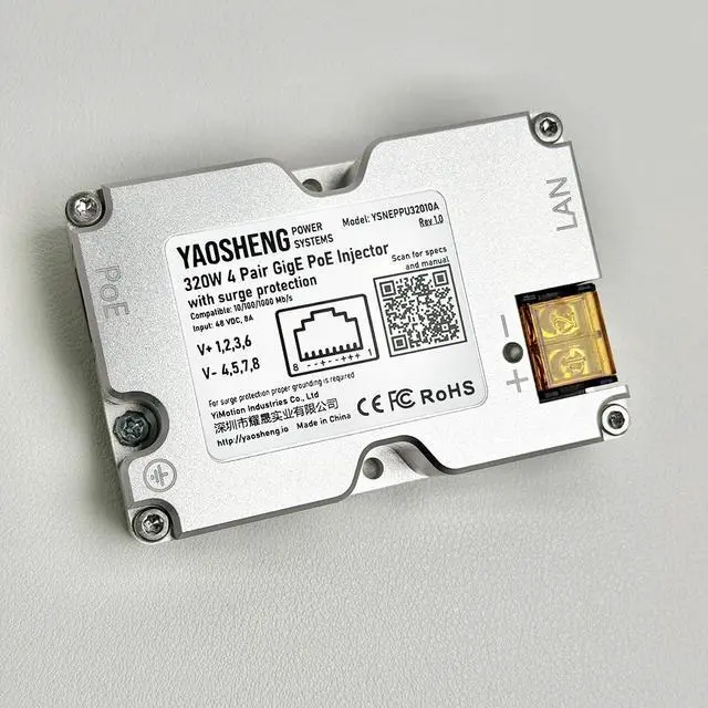Alt view image 2 of 7 - 320W PoE Injector with Comprehensive Protection. Suitable for High Performance Dishy