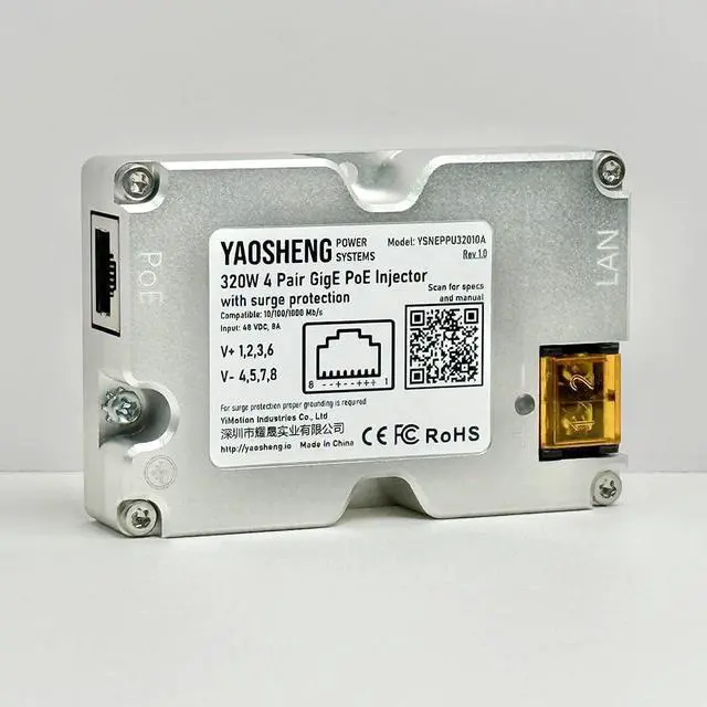 Alt view image 7 of 7 - 320W PoE Injector with Comprehensive Protection. Suitable for High Performance Dishy