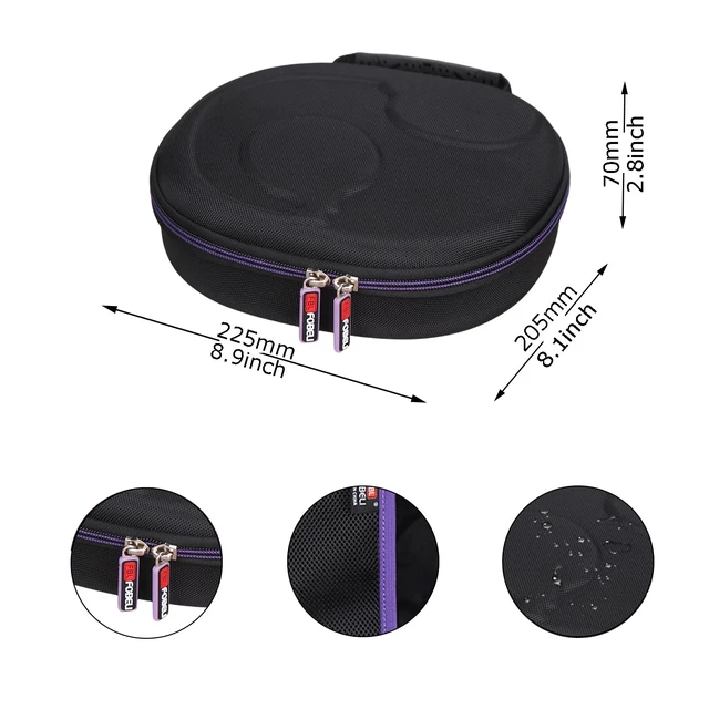 Alt view image 6 of 7 - Hard Headphone Storage Case for Silensys E7 / PurelySound E7 / MOVSSOU E7 / COWIN E7 / Tapela E7 / Audonia E7 Active Noise Cancelling Bluetooth Headphones (Case Only) (Purple)