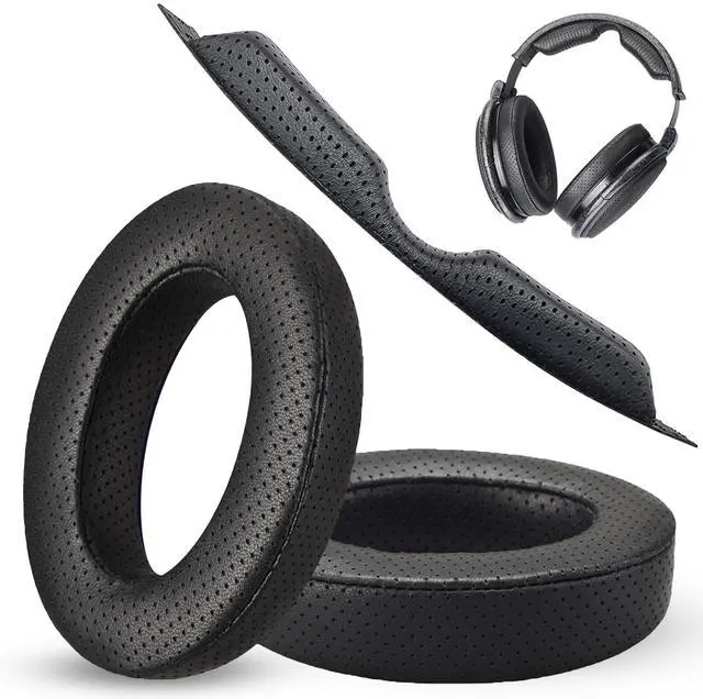 Main image of AHG Premium Ear Pads & Headband Cushion Pad Compatible with Sennheiser Headphones HD600 HD650 HD660S HD 660S2 Massdrop X HD 6XX HD58X Jubilee HD580. Fenestrated Sheepskin | Thick AHG FlexiSoft Foam